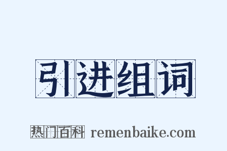 引进组词是什么意思的图片